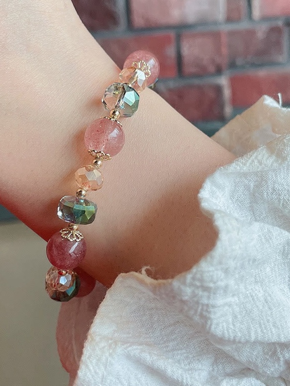 🆕New Strawberry Quartz Positive Crystal Bracelet for Love & Healing - Picture 3 of 7